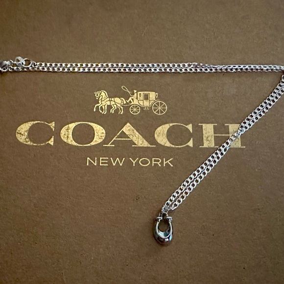 Coach Silver-tone Dainty C Minimalist Pendant .925 Necklace - Picture 5 of 5